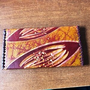 WALLET, LEATHER, ARTIST-MADE, ONE-OF-A-KIND LOST WAX METHOD, MADE IN BRAZIL,